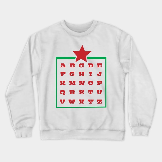 No L Alphabet Holiday Design Crewneck Sweatshirt by korykennedyteesign